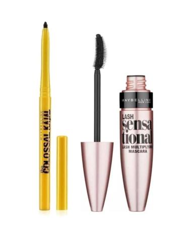 Maybelline New York Maybelline Lash Sensational Intense Black Mascara Kajal Pencil Set