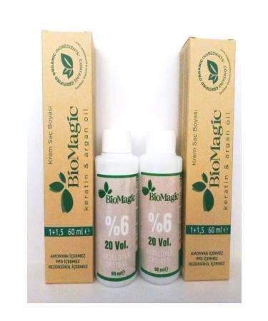 BioMagic Organic Ammonia-Free Hair Dye 77.07 Milky Coffee 2 Dye 2 Oxidant - Buy Online on GoSupps.com
