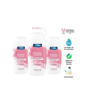 Deep Fresh Floral Touch Shower Gel Hibiscus Extract 400ml 3 Pieces - Buy Online on GoSupps.com