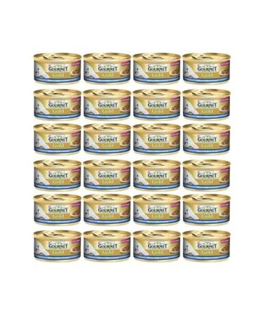 Gourmet Gold Fish and Spinach Double Flavor Cat Canned Food 85 gr X 24 Pieces