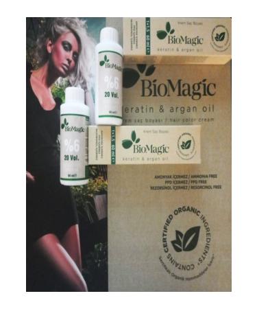 BioMagic Organic Ammonia-Free Hair Dye 77.07 Milky Coffee 2 Dye 2 Oxidant - Buy Online on GoSupps.com