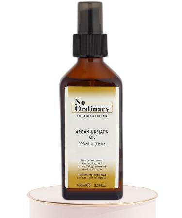 No Ordinary Premium Argan & Keratin Natural Hair Care Oil & Serum 100ml - Buy Online on GoSupps.com