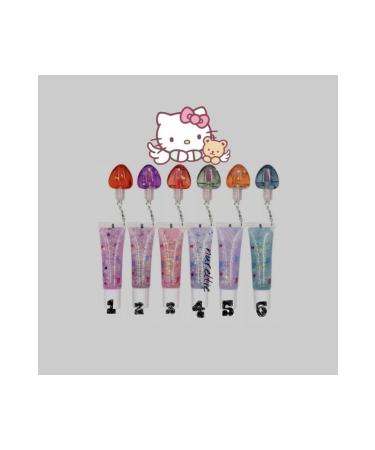 Zetmoda Heart Lip Gloss 6 Pieces Lip Gloss Lip Balm Lip Oil Shiny Glitter