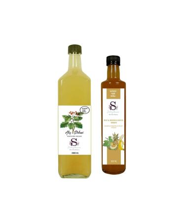 Suheylaana Natural Vinegar 1000 Ml And Banana Pineapple Melon Vinegar 500 Ml