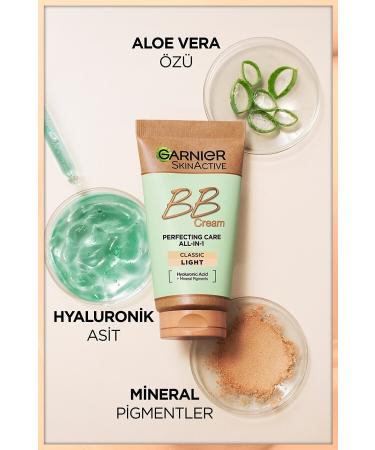 Garnier Hyaluronic Aloe Miraculous Skin Perfector 5 in 1 Care Cream Light Tone 50ml - Buy Online on GoSupps.com