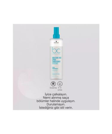 Schwarzkopf Bc Bonacure Moisture Kick Glycerol Moisturizing Spray Conditioner 400 Ml - Buy Online on GoSupps.com