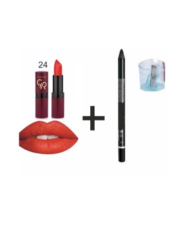 Golden Rose Matte Lipstick - Velvet Matte Lipstick No:24