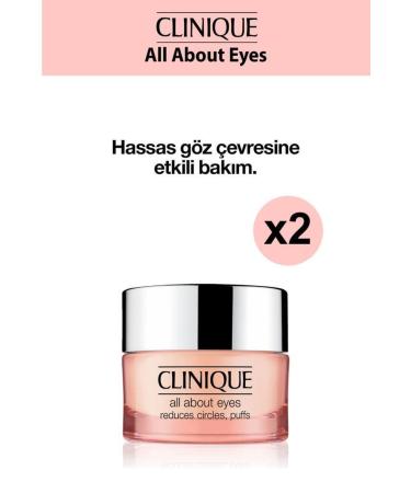 Clinique All About Eyes Eye Contour Care Cream 15 Ml X2