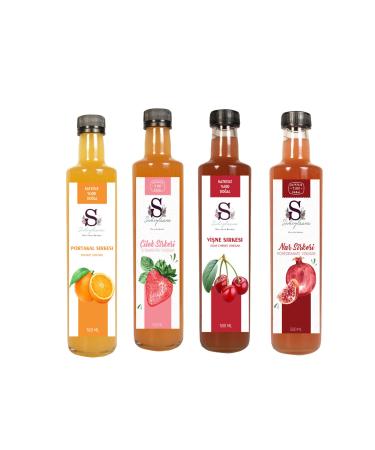 S heylaana Natural Orange Strawberry Cherry and Pomegranate Vinegar 500 Ml