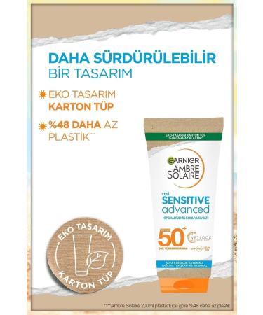 Garnier Ambre Solaire Sensitive Advanced Vegan Sunscreen Milk (gkf50+ 200ml) - Buy Online on GoSupps.com