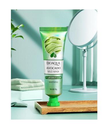 BIOAQUA Avocado Soothing Purifying Moisturizing Mud Clay Mask 50 gr - Buy Online on GoSupps.com