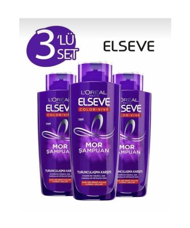 Elseve L'oreal Paris Anti-Orange Purple Shampoo 200 ml X 3 Pcs