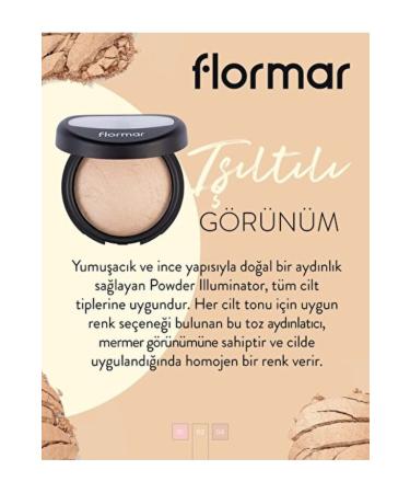 Flormar Powder Illum nator Velvety Texture Shining Illuminating Powder | 7 G 002 m dn ght Star - Buy Online on GoSupps.com