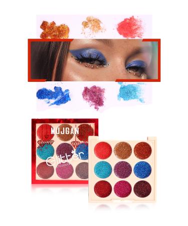 MUJGAN 9 Piece Diamond Packaging Glitter Eyeshadow Palette No:2 - Buy Online on GoSupps.com