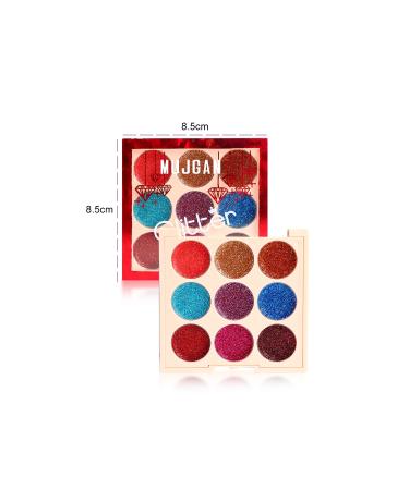 MUJGAN 9 Piece Diamond Packaging Glitter Eyeshadow Palette No:2 - Buy Online on GoSupps.com