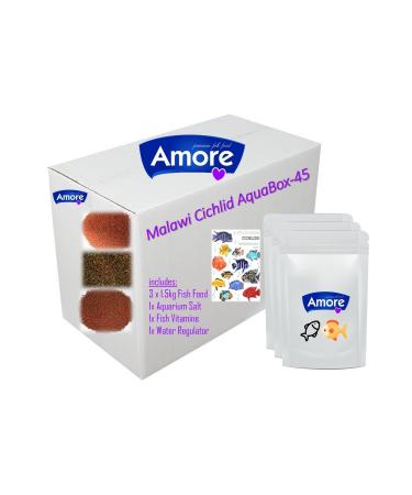 AMORE Malawi Cichlid Fish Food 4.5kg and Aquarium Care Kit Aquabox-45