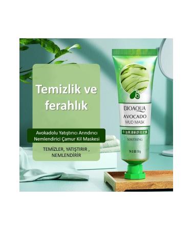 BIOAQUA Avocado Soothing Purifying Moisturizing Mud Clay Mask 50 gr - Buy Online on GoSupps.com