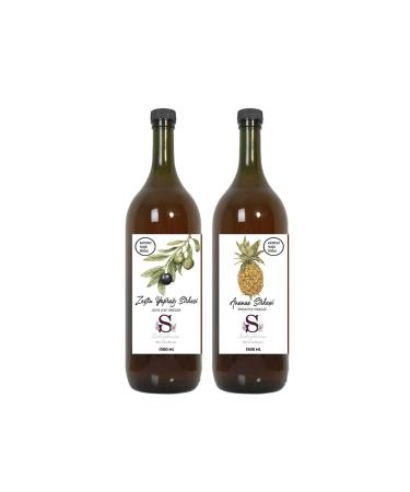 Suheylaana Natural Pineapple Vinegar 1500 Ml And Natural Olive Leaf Vinegar 1500 Ml