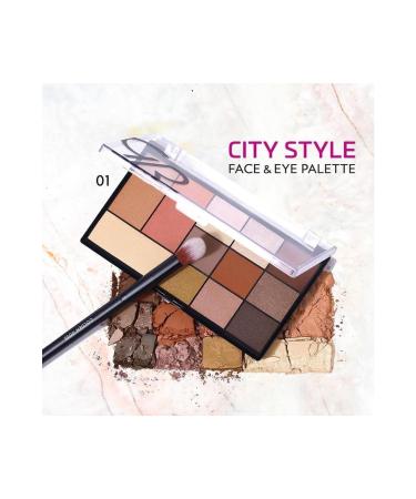 Golden Rose City Style Face And Eye Palette 01 Warm Nude Eyeshadow Palette - Buy Online on GoSupps.com