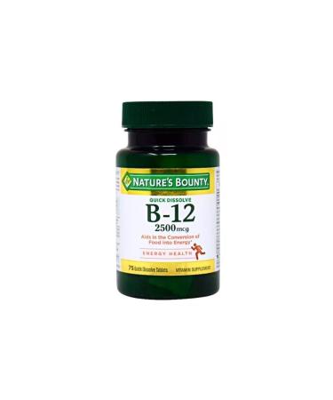 Natures Bounty Vitamin B-12 2500 Mcg 75 Tablets