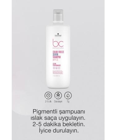 Schwarzkopf Bc Clean Color Protecting and Revitalizing Silver Shampoo 1000ml - Buy Online on GoSupps.com