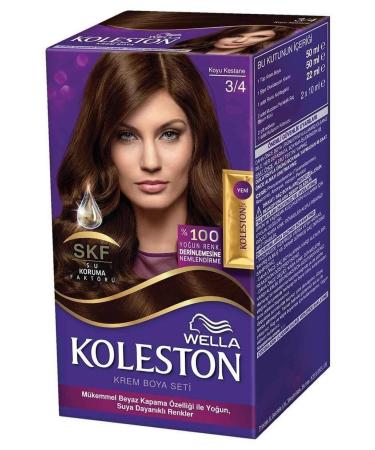 Wella Koleston Super Hair Dye Dark Chestnut 3/4 50 Ml Category: Hair Dye