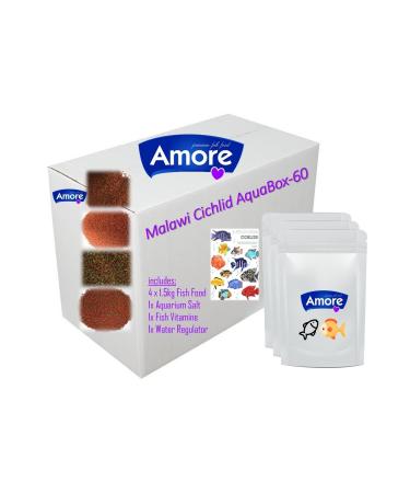 AMORE Malawi Cichlid Fish Food 6kg and Aquarium Care Kit Aquabox-60