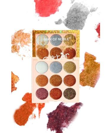 IMAN OF NOBLE 9-Piece Diamond Packaging Glitter Eyeshadow Palette 6619 No:1