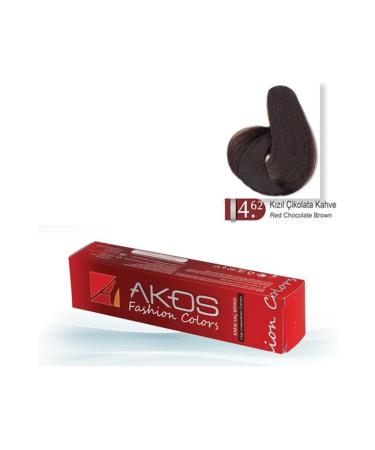 AKOS Red Chocolate Brown Color for Women 60 gr Hair Dye Dye No 4.62