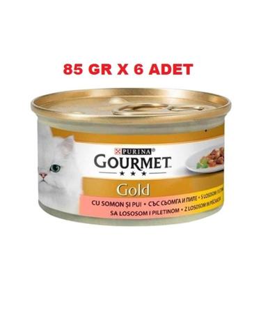 Purina Gourmet Pieces of Meat with Sauce Salmon Chicken 85 Gr X 6
