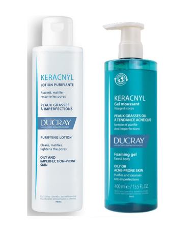 Ducray Keracnyl Purifying Lotion 200 Ml Keracnyl Washing Gel 400 Ml