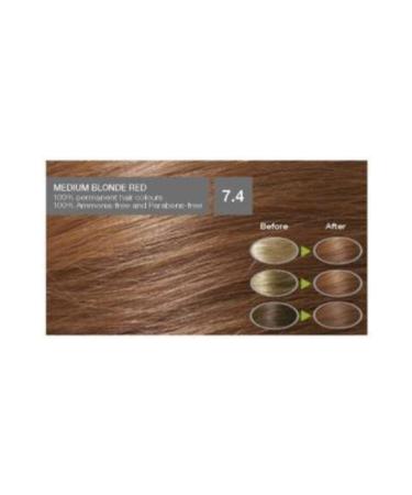 Naturigin Organic Hair Dye 7.4 Medium Blonde Red - Buy Online on GoSupps.com