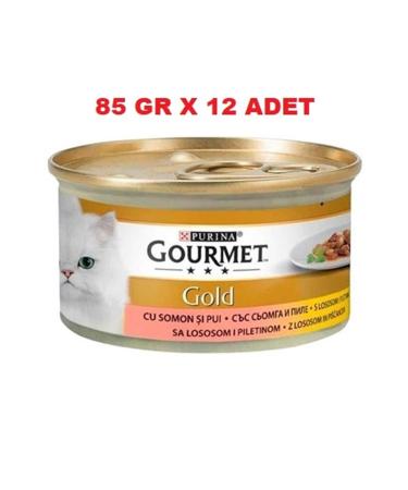 Purina Gourmet Pieces of Meat with Sauce Salmon Chicken 85 Gr X 12