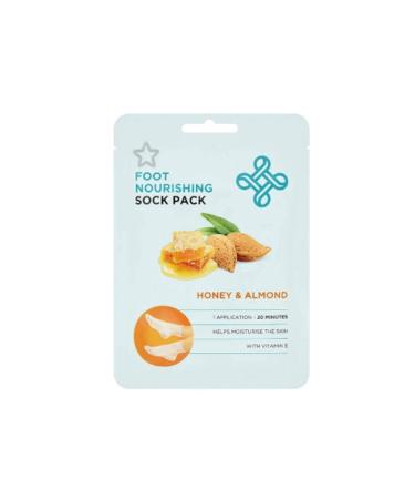 SUPERDRUG Foot Mask - Nourishing Honey and Almond Extract