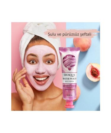 BIOAQUA Peach Moisturizing Brightening Mud Clay Mask 50 Gr - Buy Online on GoSupps.com