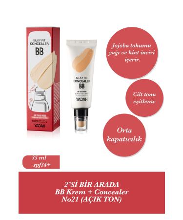 YADAH Silky Texture 2 in 1 BB Cream Concealer - No.21 (WHITE SKIN)