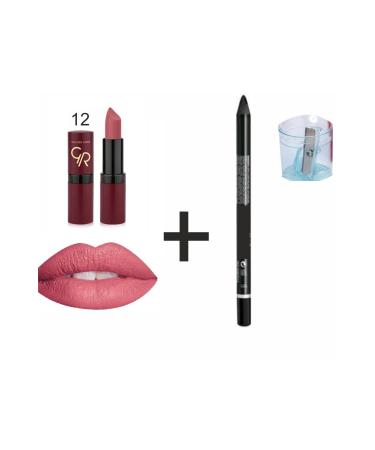 Golden Rose Matte Lipstick - Velvet Matte Lipstick No:12