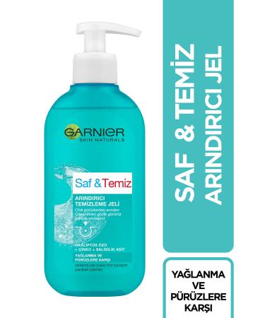 Garnier Pure Clean Anti-Oily and Anti-Imperfection Cleansing Gel 200ml -lws