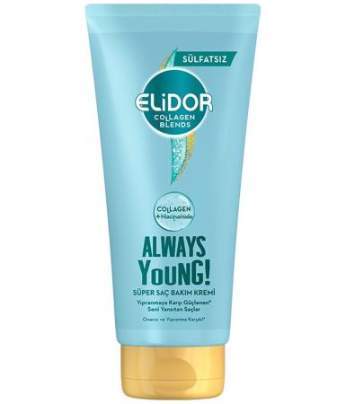 Elidor Collagen Blends Super Hair Care Cream Always Young Repairing and Anti-Fray 170 Ml