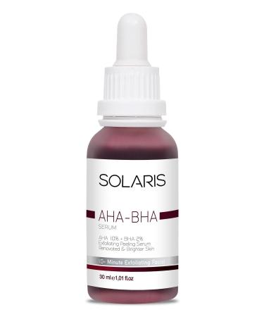 SOLARIS Skin Tone Equalizer Revitalizing Facial Peeling Serum 30 ml Aha 10% Bha 2% Salicylic Acid