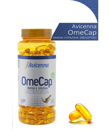 Avicenna Omecap - Omega 3 1000 Mg Containing Supplementary Food - 200 Softgels - 8690140930330