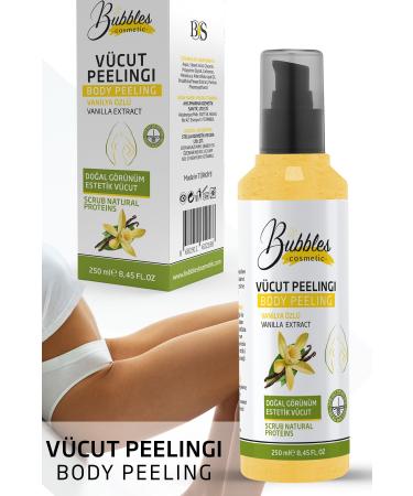 bs bubbles cosmetic Nourishing Purifying and Moisturizing Body Peeling 2 Times Strong 250ml Vanilla Extract - Buy Online on GoSupps.com