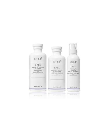 Keune Absolute Volume Shampoo 300 Ml&absolute Volume Conditioner 250 Ml&thermal Protective Spray 200ml(Set of 3)