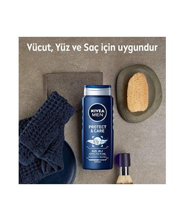 NIVEA Men Hair & Face & Body Gel Protect & Care 500 Ml - Buy Online on GoSupps.com