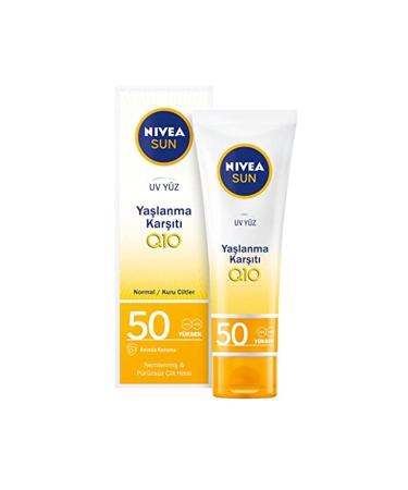 NIVEA Sun Spf 50+ Anti-Aging and Anti-Spot Q10 Face Sun Cream (50 ml)