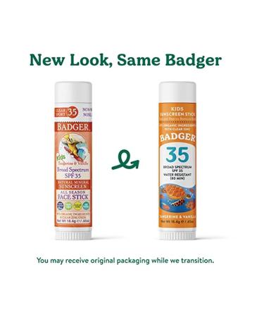Badger Clear Zinc Kids Sun Cream Stick Spf35 (Easy Application) - Buy Online on GoSupps.com