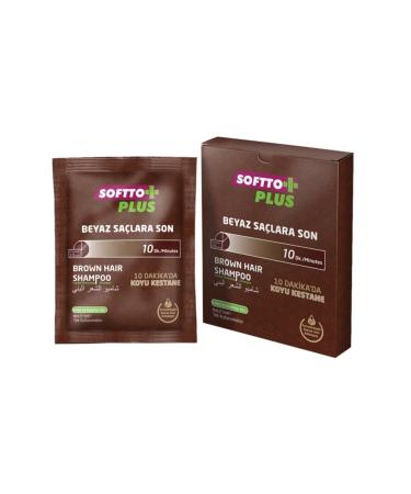 Softto Plus Keyonline Brown Hair Shampoo Brown White Concealer Shampoo 21 ml