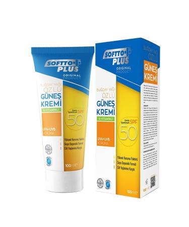 Softto Plus Wheat Germ Oil Extract Sunscreen with Vitamin E 50spf 100ml