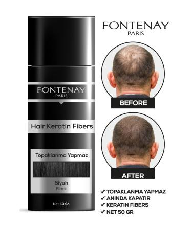 Fontenay Hair Volumizing Keratin Fibers Black Topical Hair Powder 50gr X3 - Buy Online on GoSupps.com