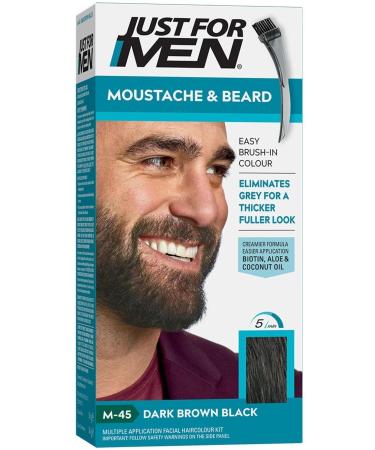 Just For Men Dark Brown Black Beard Mustache Dye M-45 - Love
